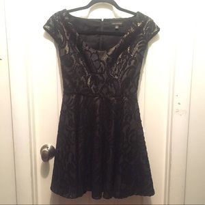 MM Couture Lace Metallic Dress